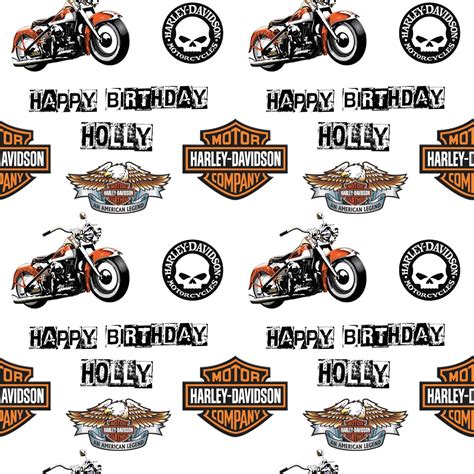 harley davidson gift wrapping paper